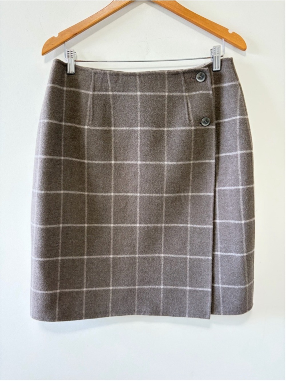 Vintage 90’s Pendleton 100% Merino Wool Wrap Skirt Size 12 - Picture 2 of 8